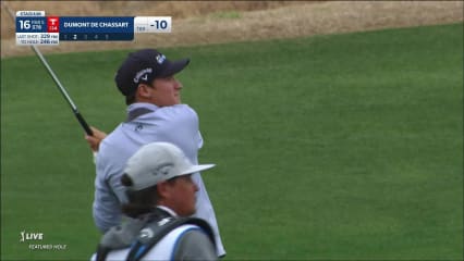 Adrien Dumont de Chassart's long iron sets up birdie at The American Express