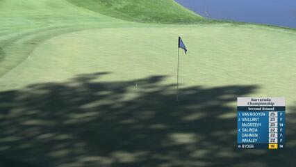 Sam Ryder's approach sets up his eagle on 15 at Barracuda