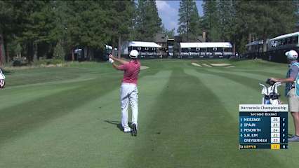 Maximilian Kieffer spins approach to set up birdie at Barracuda
