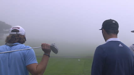 Jon Rahm, Andrew Loupe battle heavy fog at AT&T Pebble Beach