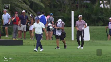 Min Woo Lee hits tee shot to 13 feet, sets up birdie on No. 15 at Cadillac