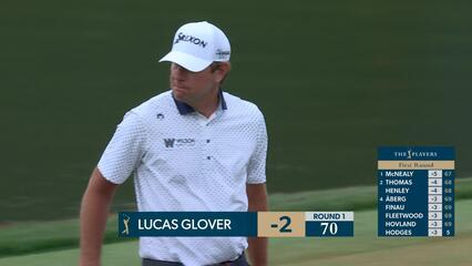 Lucas Glover sinks 9-foot birdie putt on No. 18 at THE PLAYERS