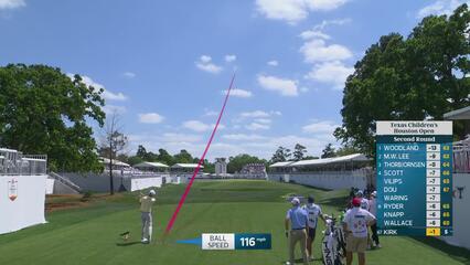 Chris Kirk's 151-yard drive to 5 feet sets up birdie on No. 15 at Texas Children's