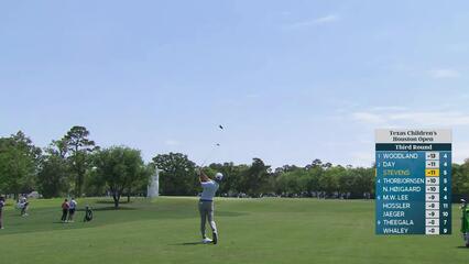 Sam Stevens hits 136-yard approach to 5 feet, sets up birdie on No. 6 at Texas Children's