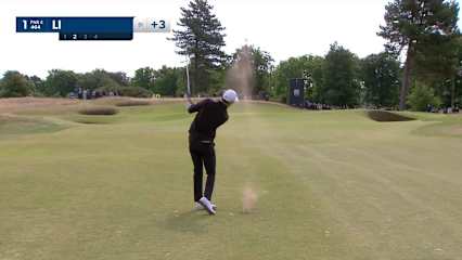 Haotong Li uses nice approach to set up birdie at Genesis Scottish Open