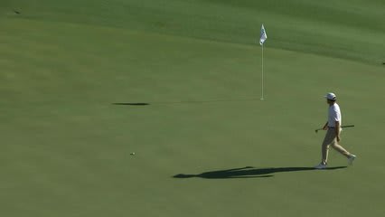 Max Greyserman sinks 2-foot putt for birdie on No. 14 at Bank of Utah