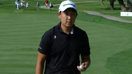 Dylan Wu cards closing birdie at the Utah Championship 