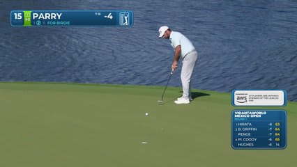 John Parry sinks 9-foot putt for birdie on No. 15 at Mexico Open
