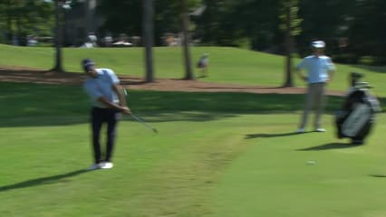 Rafael Campos makes birdie on No. 16 at BMW Charity Pro-Am