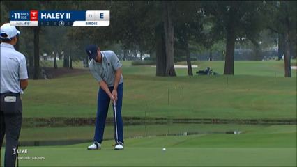 Paul Haley II makes short birdie putt at Sanderson Farms