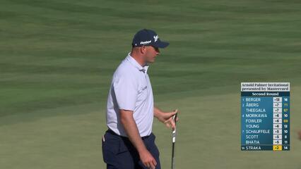 Sepp Straka buries 21-foot birdie putt on No. 14 at Arnold Palmer