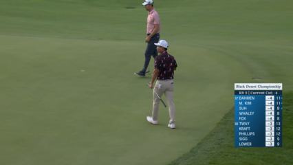 Justin Suh makes 26-foot eagle from the fringe at Black Desert