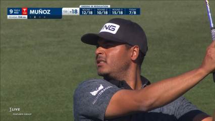 Sebastián Muñoz hits it close and birdies at The American Express
