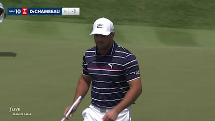 Bryson DeChambeau saves par from the fringe at the Memorial
