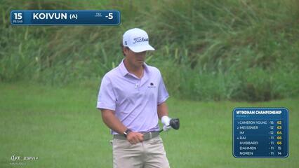 Jackson Koivun makes birdie on No. 15 at Wyndham