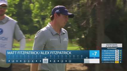 Alex Fitzpatrick/Matt Fitzpatrick makes birdie on No. 15 at Zurich Classic