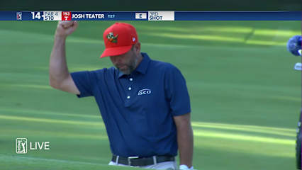 Josh Teater holes bunker shot for birdie at Wyndham