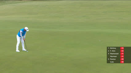 Calum Hill sinks a 20-foot birdie putt at Genesis Scottish Open
