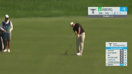 Ludvig Åberg makes birdie on No. 10 at BMW Championship
