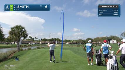 Jordan L Smith hits 173-yard tee shot to 2 feet, nearly aces No. 5 at Cognizant Classic