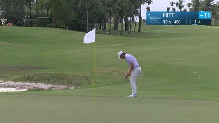 Austin Hitt sinks birdie putt at The Bahamas Golf Classic