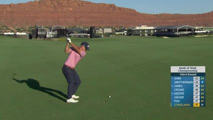 Kevin Streelman drains 4-foot putt for birdie on No. 18 at Bank of Utah