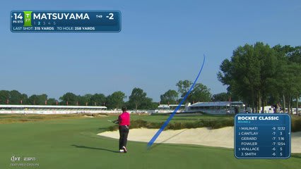 Hideki Matsuyama's 40-yard approach sets up birdie at Rocket Classic