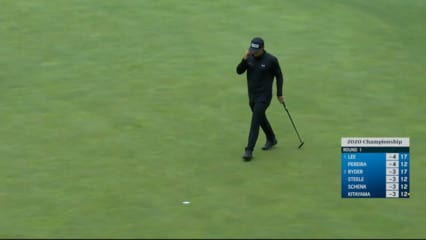 Mito Pereira holes long putt from near the fringe at ZOZO CHAMP