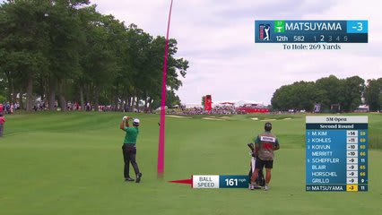 Hideki Matsuyama taps in for birdie on No. 12 at 3M Open