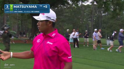 Hideki Matsuyama gets up-and-down from 167 yards for birdie on No. 3 at Truist Championship