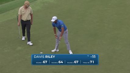 Davis Riley sinks 7-foot birdie putt on No. 18 at Sony Open