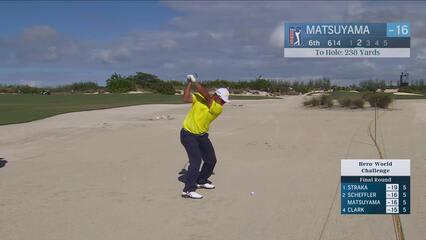 Hideki Matsuyama sinks 11-foot birdie putt on No. 6 at Hero World Challenge