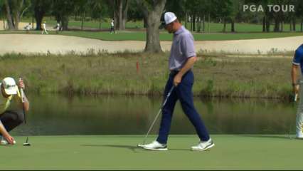 Wes Roach drains 16-foot birdie putt at Palmetto Championship