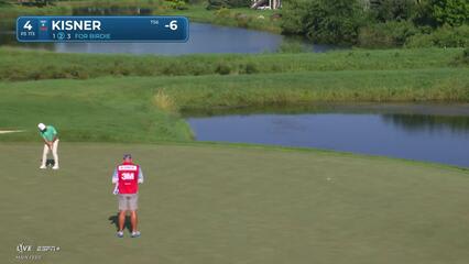 Kevin Kisner sinks a 30-foot birdie putt on No. 4 at 3M Open