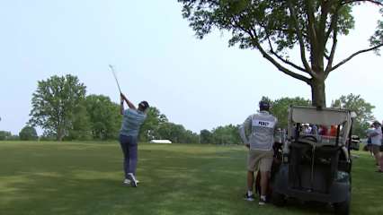 Cameron Percy makes birdie on No. 15 at Principal Charity Classic
