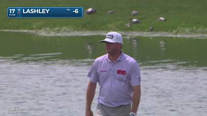 Nate Lashley makes birdie on No. 17 at Houston Open