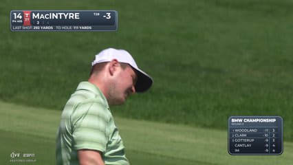Robert MacIntyre's 112-yard approach sets up birdie on No. 14 at BMW Championship