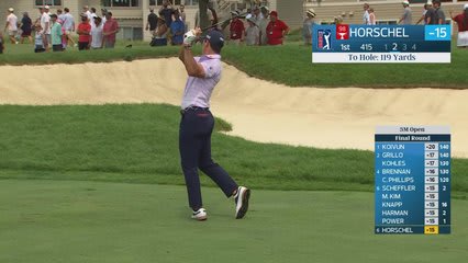 Billy Horschel's 119-yard approach sets up birdie on No. 1 at 3M Open