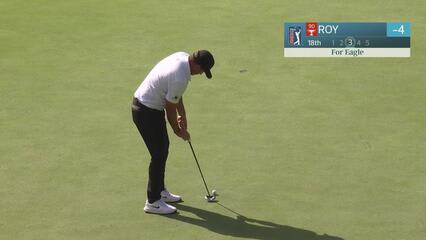 Kevin Roy sinks 16-foot putt for eagle on No. 18 at RBC Canadian