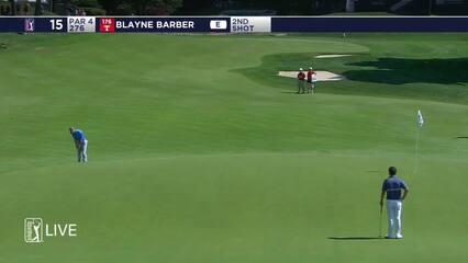Blayne Barber’s lengthy eagle putt at Travelers