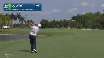 Shane Lowry sinks 9-foot putt for birdie on No. 10 at Cadillac