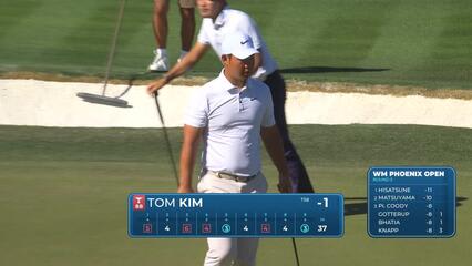 Tom Kim sinks 23-foot birdie putt on No. 9 at WM Phoenix Open
