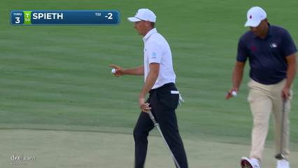 Jordan Spieth hits 144-yard approach to 6 feet, sets up birdie on No. 3 at Arnold Palmer