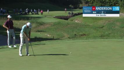 Samuel Anderson makes birdie on No. 6 at Compliance Solutions