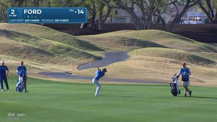 David Ford hits 140-yard approach to 6 feet, sets up birdie on No. 2 at The American Express