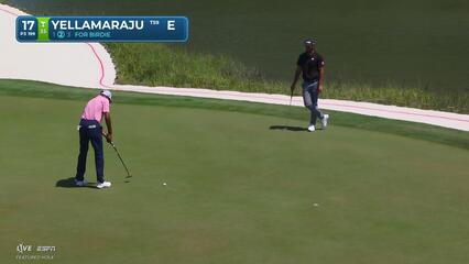 Sudarshan Yellamaraju hits tee shot to 13 feet, sets up birdie on No. 17 at RBC Heritage