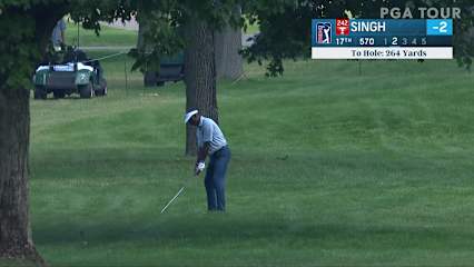 Vijay Singh birdies No. 17 in Round 1 at Rocket Mortgage