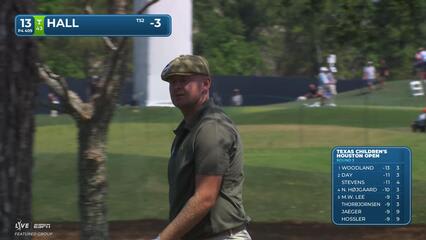 Harry Hall hits 84-yard approach to 6 feet, sets up birdie on No. 13 at Texas Children's