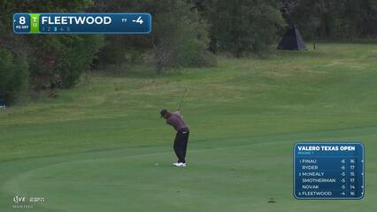 Tommy Fleetwood drains 18-foot birdie putt on No. 8 at Valero