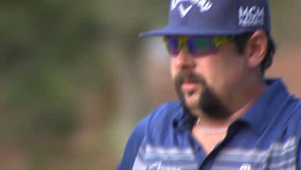 Andres Gonzales' approach rolls to within inches at THE PLAYERS